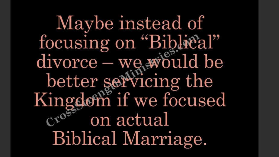 focus on Biblical Marriage